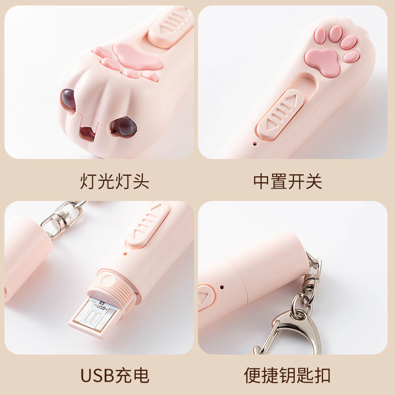 Cross-border new cat teaser stick pet products multi-functional led self-hi cat infrared outdoor toy laser
