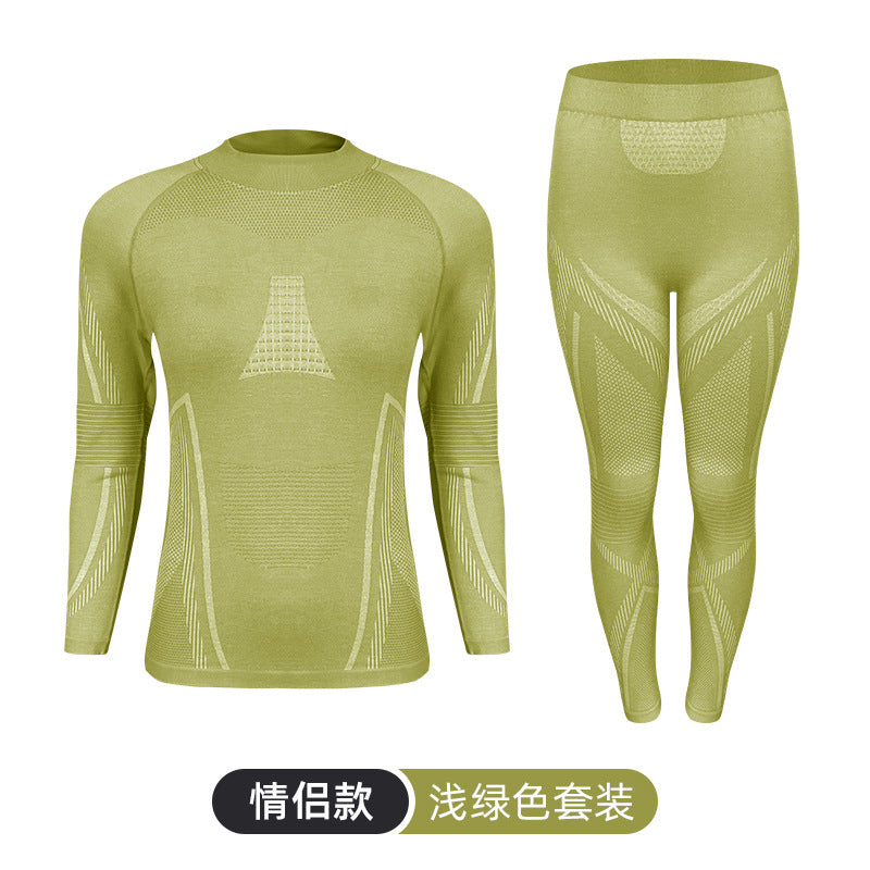 Outdoor mountaineering merino wool quick-drying underwear set men's and women's perspiration breathable sports function ski quick-drying clothes