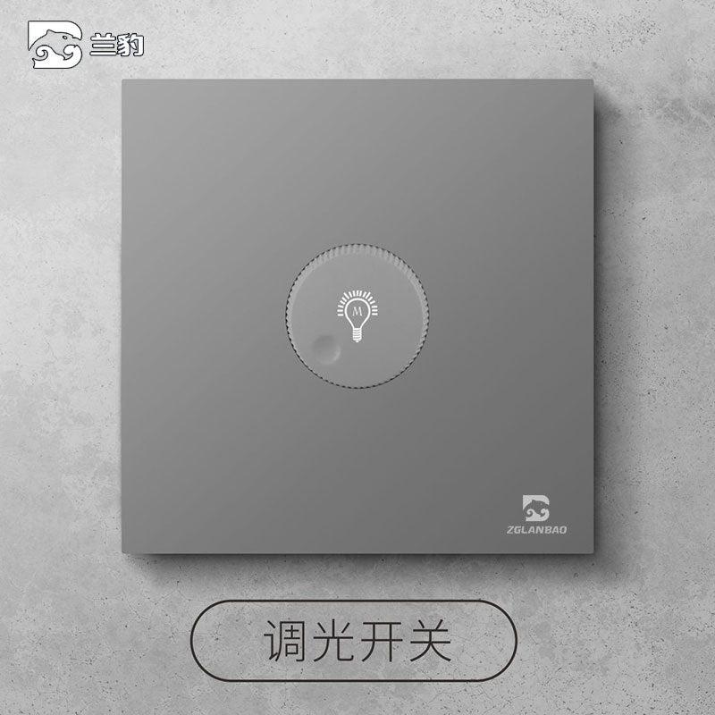 Wholesale Household Dark Grey Five-hole Socket 86 Concealed Two and Three Poles One Open Single Double Control Plug Switch Panel