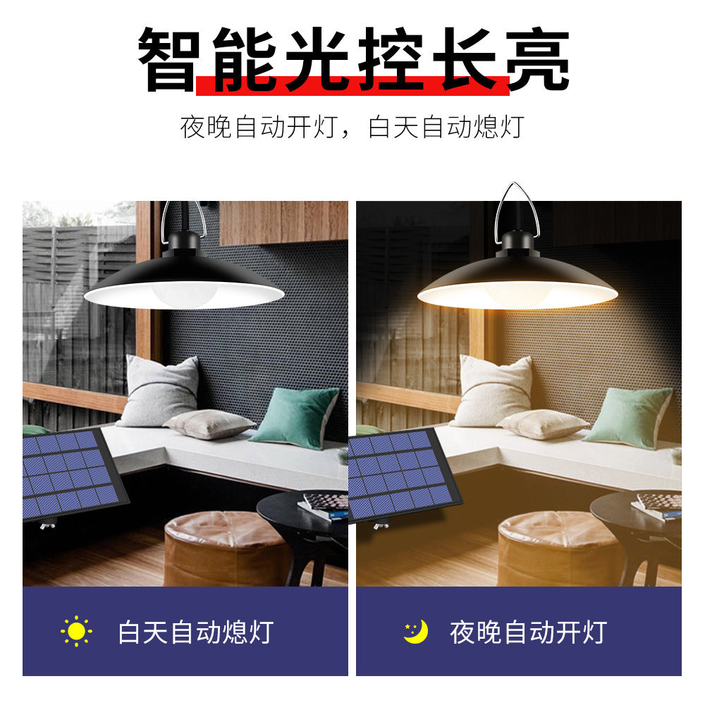 Qianrun Lighting Solar Light Outdoor Waterproof LED Garden Light Household Energy-saving Light Induction Chandelier One to Four