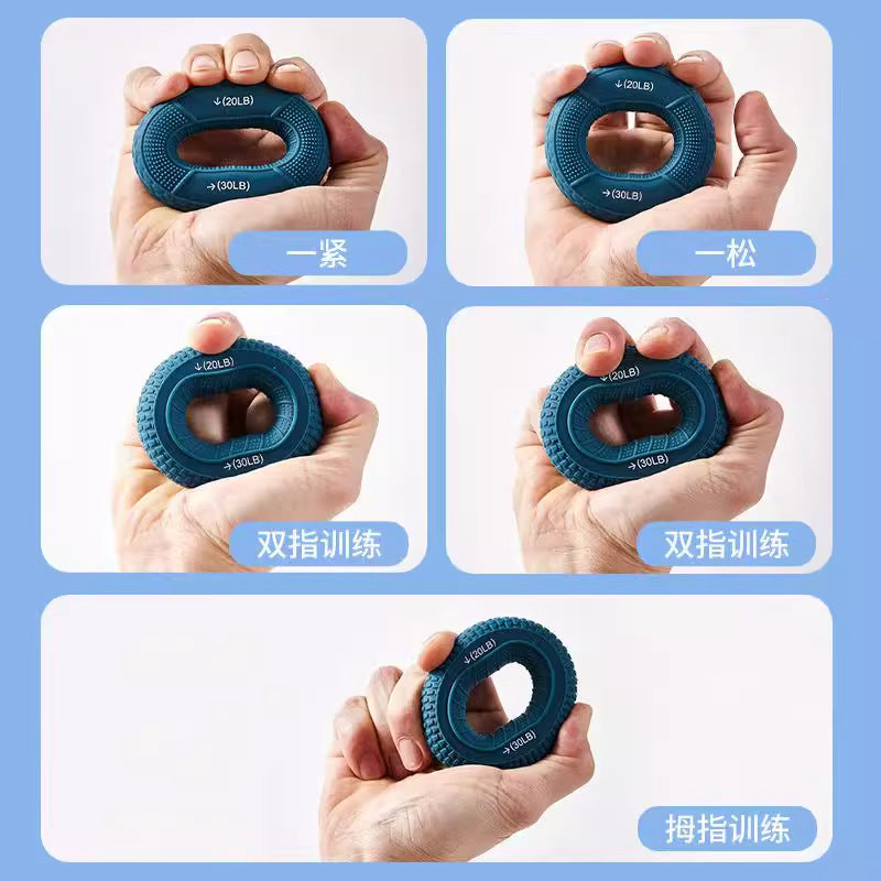 Grip Circle Double Strength Professional Exercise Hand Strength Arm Hand Strength Rehabilitation Training Massage Silicone Grip