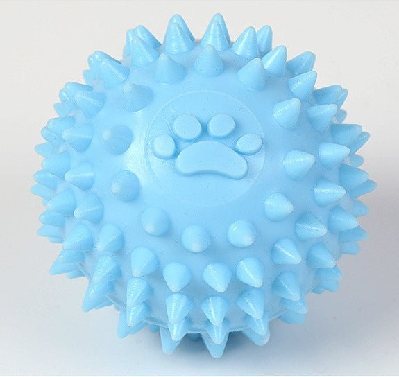 Pet toys tpr footprint small thorn ball molar teeth bite-resistant solid elastic ball cross-border pet products dog toys