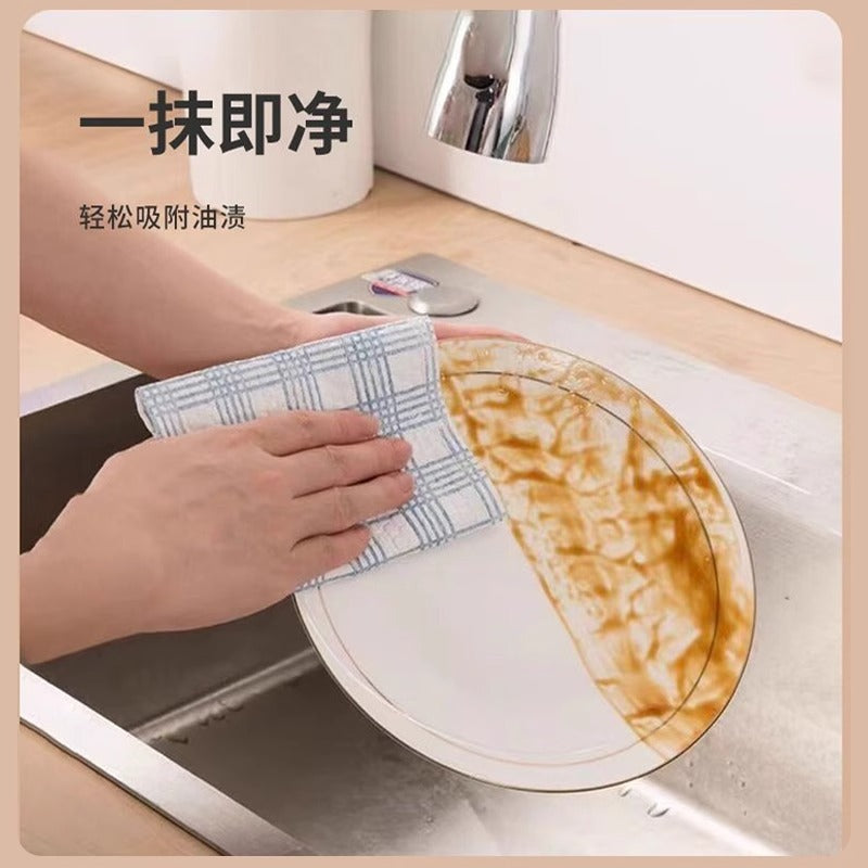 Lazy rag wet and dry paper thickened to remove oil Household cleaning paper towels Disposable dishcloth absorbs water and does not stick oil