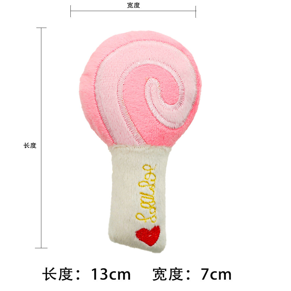 Plush dog French bulldog bite resistant ball rope sounding toy fruit cartoon animal cat cat pet supplies