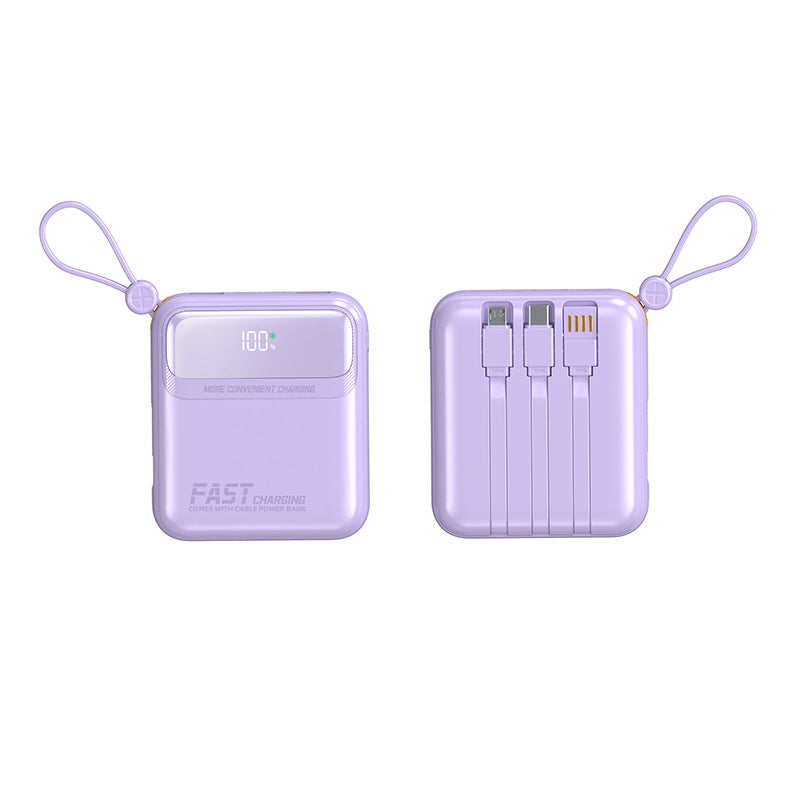 3c certified mobile phone power bank, super fast charging, large capacity, mini mobile power supply with cable, gift customization wholesale