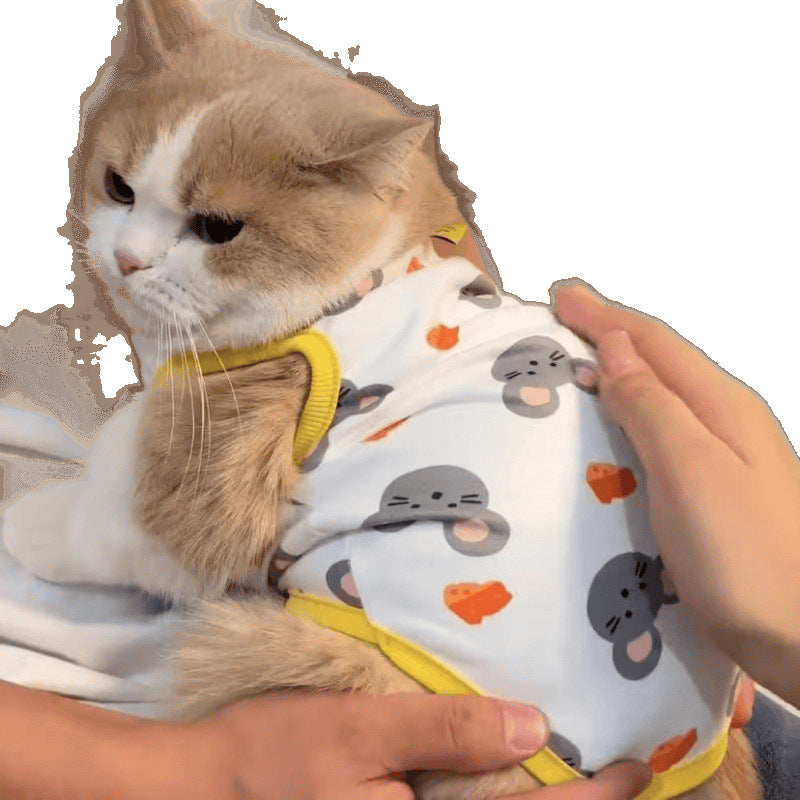 Cat clothes anti-hair loss summer thin British American short blue cat puppet cat small dog teddy dog summer vest