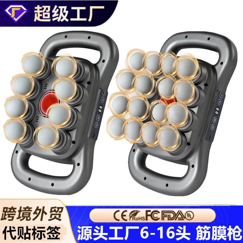 Cross-border 16 heads 24 heads fascia gun 8 heads multi-head fascia fascia gun Strong power Deep strike English version