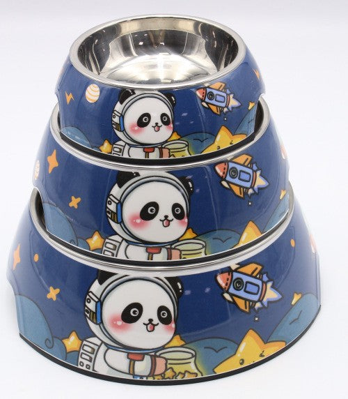 Dog bowl care, pet cervical spine anti-knock, food grade imitation porcelain, universal for cats and dogs, increased capacity, oblique mouth leak-proof