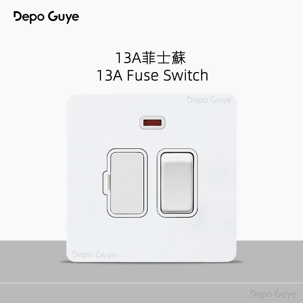 Foreign trade simple wind stainless steel switch panel 86 type concealed Hong Kong and Macao British standard European socket brass lever