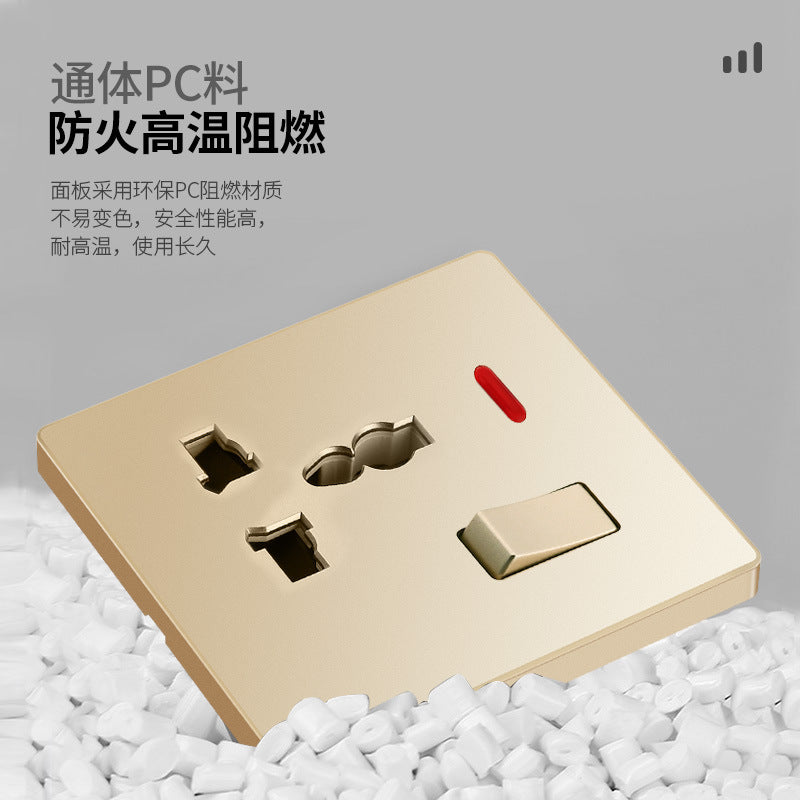 British standard switch socket British one-open 13A British standard multi-function five-hole USB European standard panel 25A45A switch