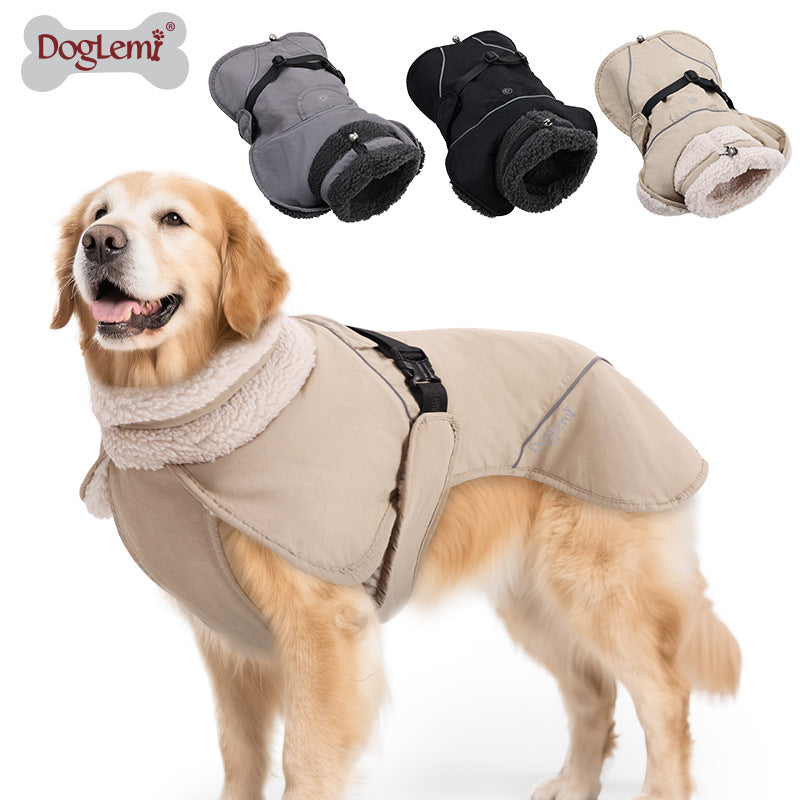 Cross-border hot-selling dog cotton-padded clothes go out in autumn and winter to keep warm and cold-proof pet clothes thickened multi-color cotton clothes pet clothes