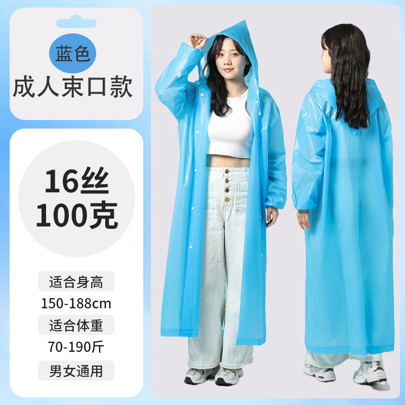 Raincoat Thickened Long Disposable Children Adult Portable Poncho Full Body Rainstorm Men's and Women's Travel Outdoor Portable