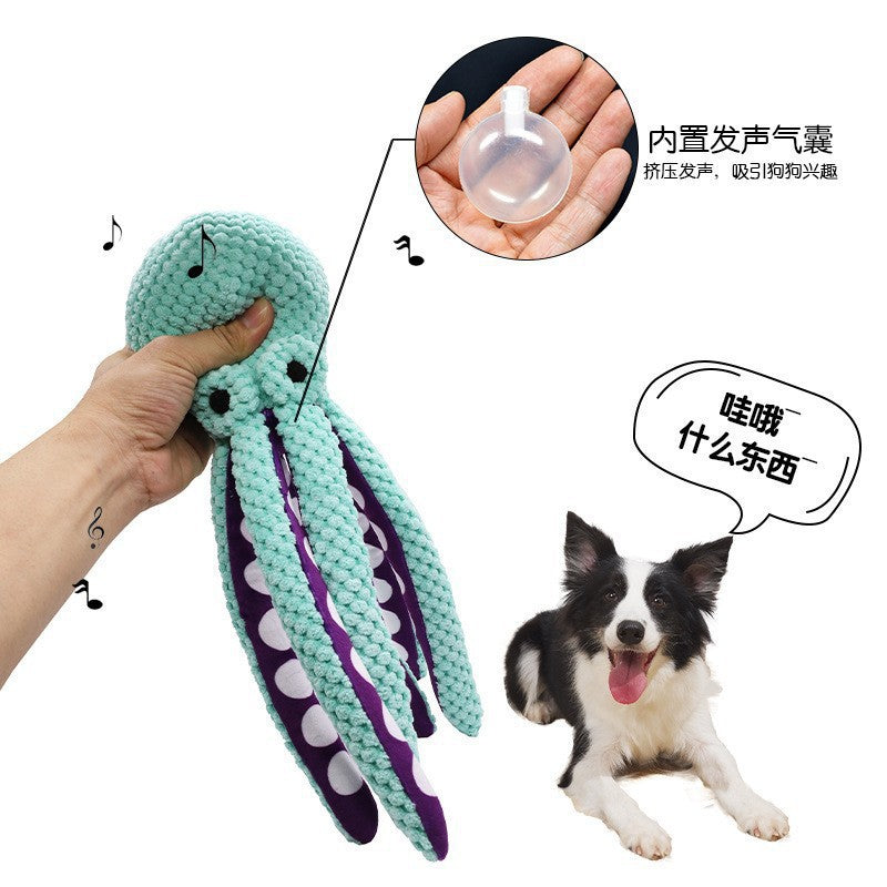 Amazon popular long-legged octopus dog plush pet toy interactive cross-border gnawing dog sound toy