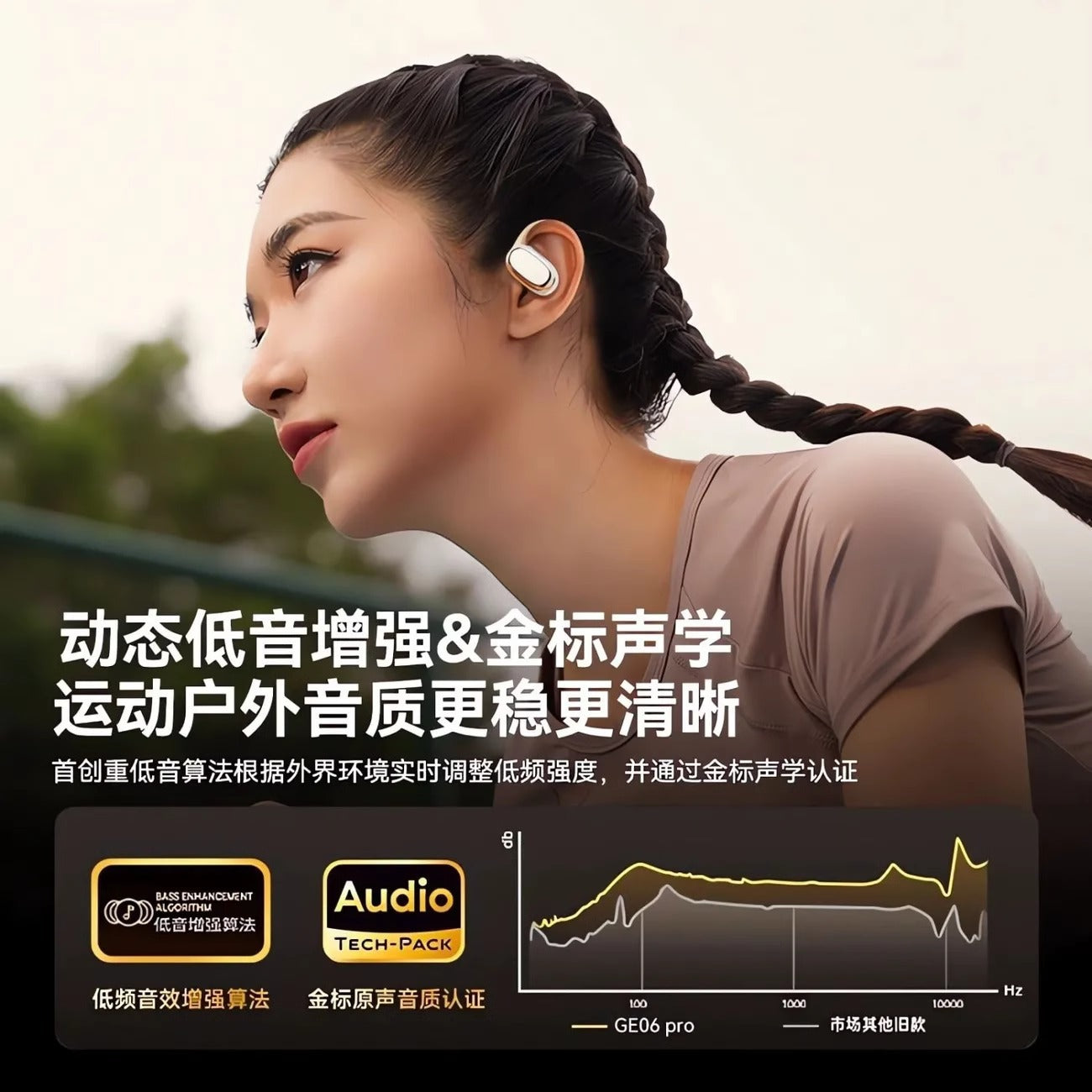Voice of Berlin 2025 new bone conduction sports wireless bluetooth headset non-in-ear ear noise reduction long battery life