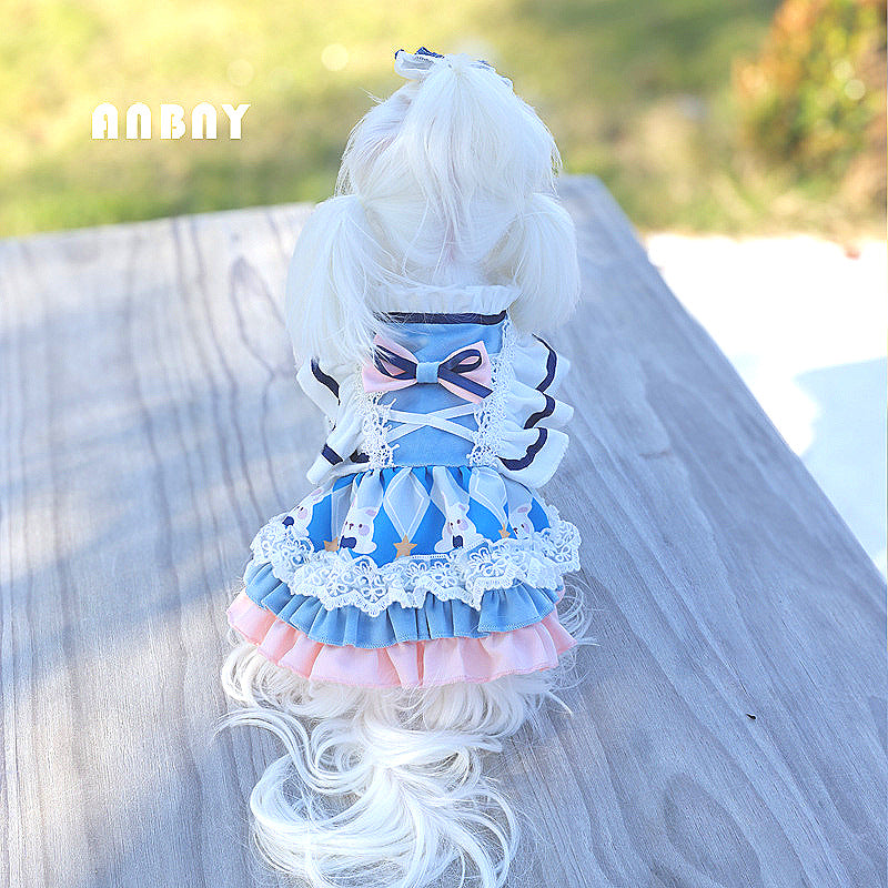 Ambeni Dog Clothes Autumn and Winter Lolita Pet Dress Small Dog Yorkshire Maltese Wholesale