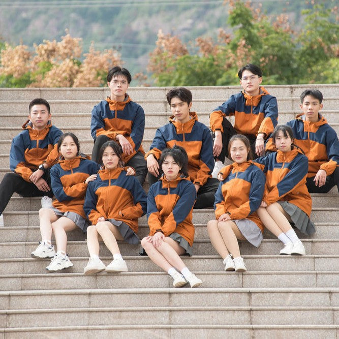 Jacket custom embroidery printed logo outdoor windproof waterproof autumn and winter stand-up collar sportswear group work clothes