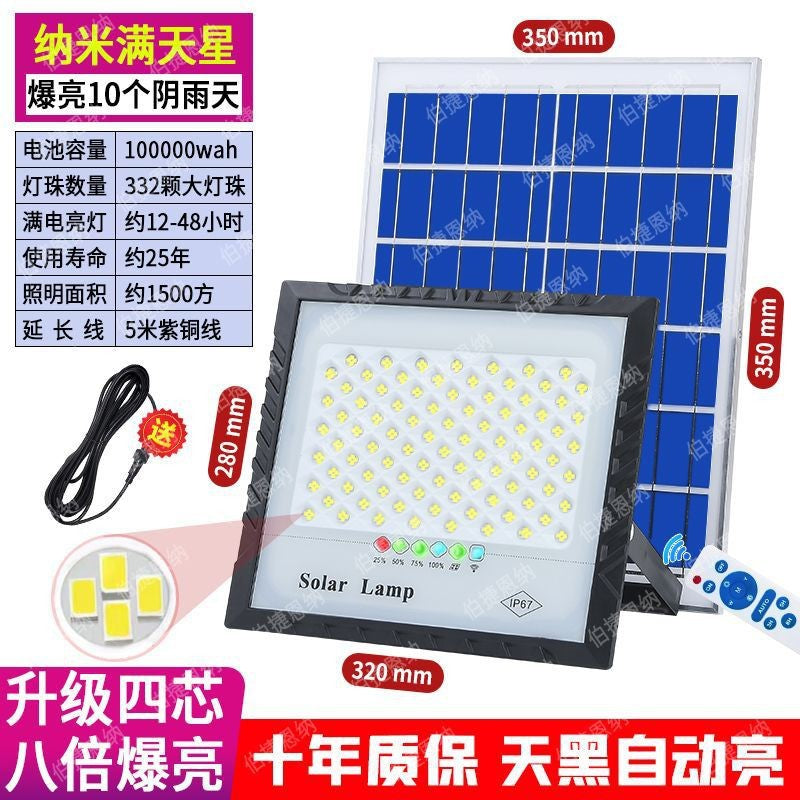 2024 new smart solar lighting, automatic light in the dark, indoor and outdoor solar garden floodlight
