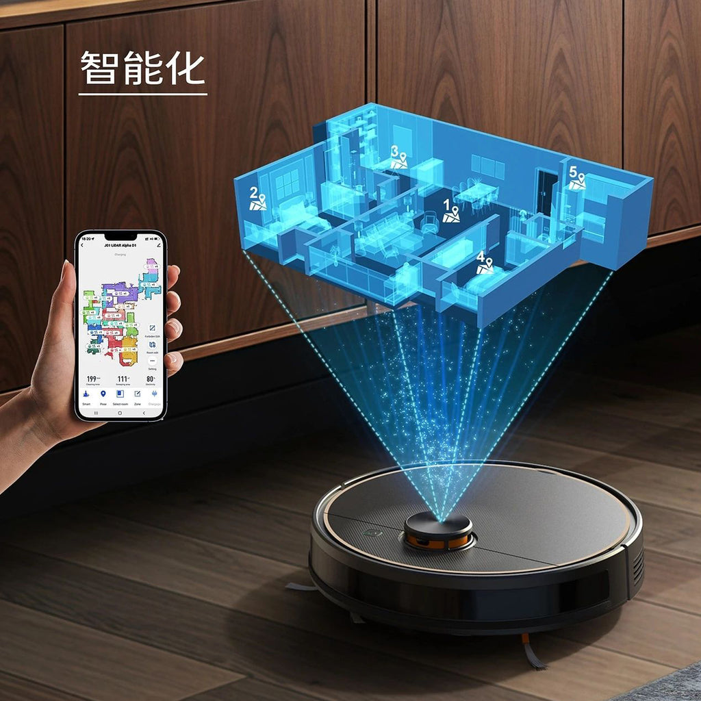 Cross-border intelligent sweeping robot, automatic recharge, voice control, sweeping, suction and towing integrated vacuum cleaner, cleaning machine J01