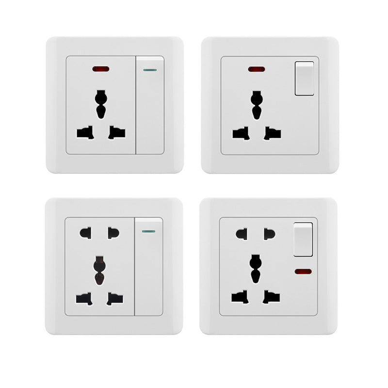 Manufacturer Wholesale Engineering Switch Socket Type 86 Wall Switch Panel Open Double Control Five Hole Sitting Plug Plug