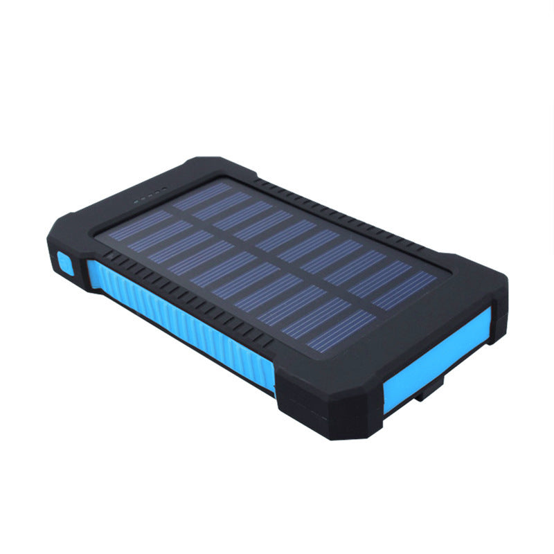 Cross-border portable solar power bank LED light 20000mAh ultra-thin outdoor mobile phone mobile power supply customization