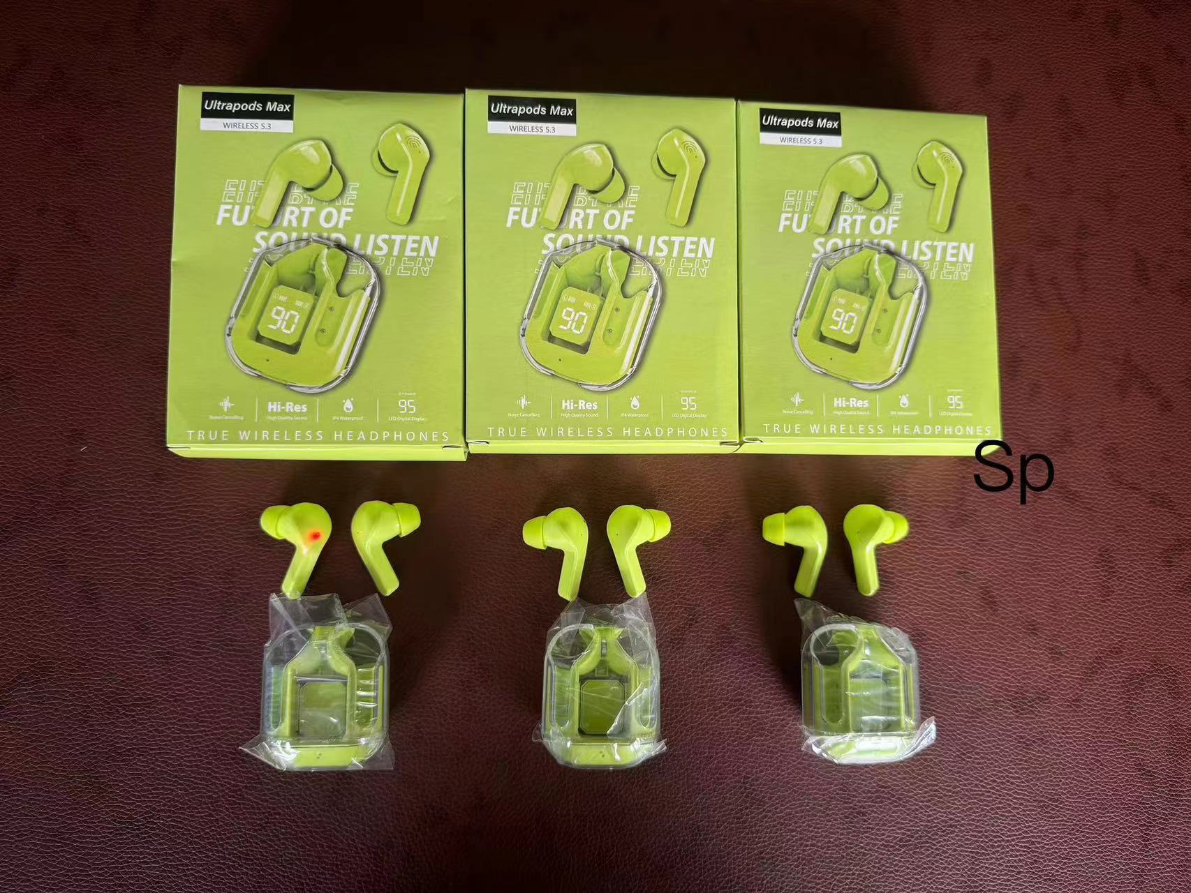 Cross-border generation hot-selling transparent new digital display Bluetooth headset in-ear bilateral stereo charging compartment 1 generation none