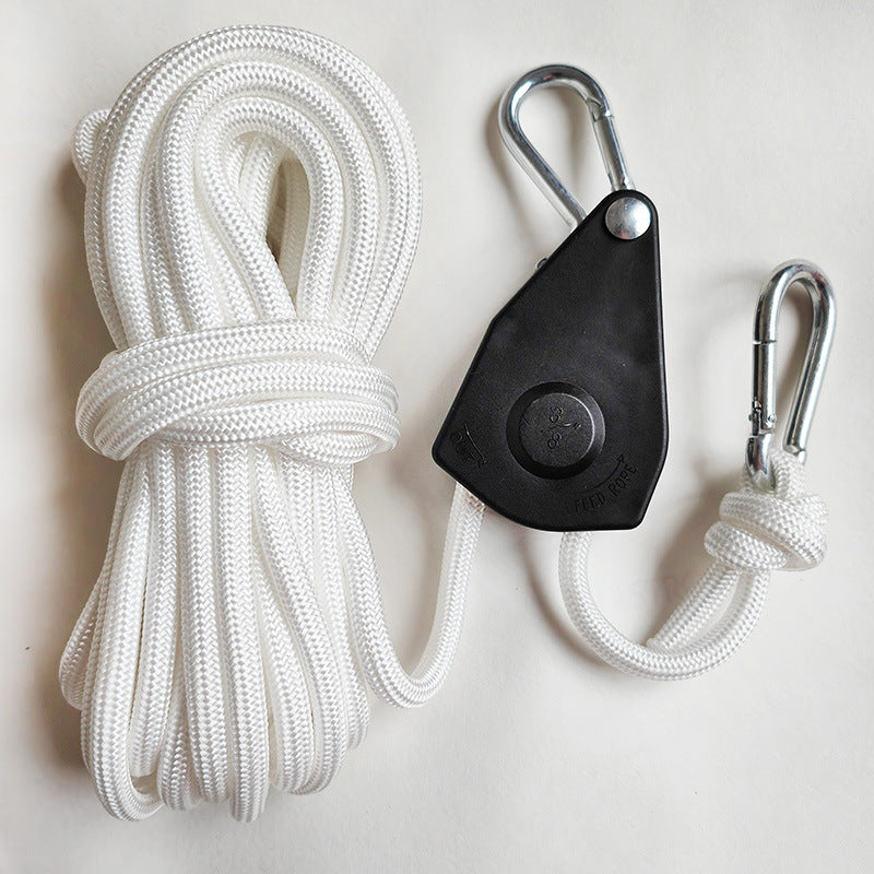Outdoor camping canopy wind rope tent rope bold tensioner pulley buckle regulator reflective windproof rope lifting rope