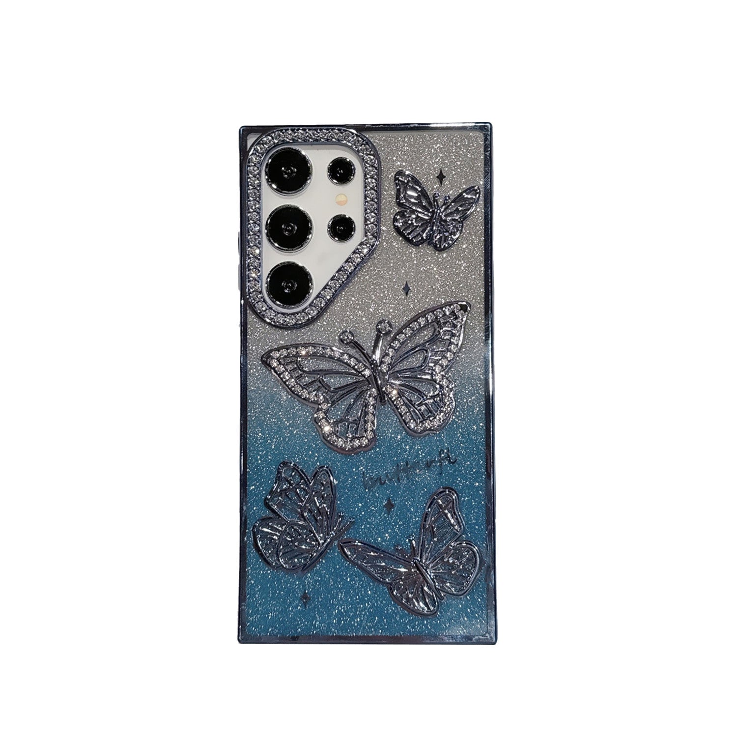 Applicable to Samsung S25ultra luxury flash diamond S25Plus mobile phone case S24 light luxury butterfly premium mobile phone case