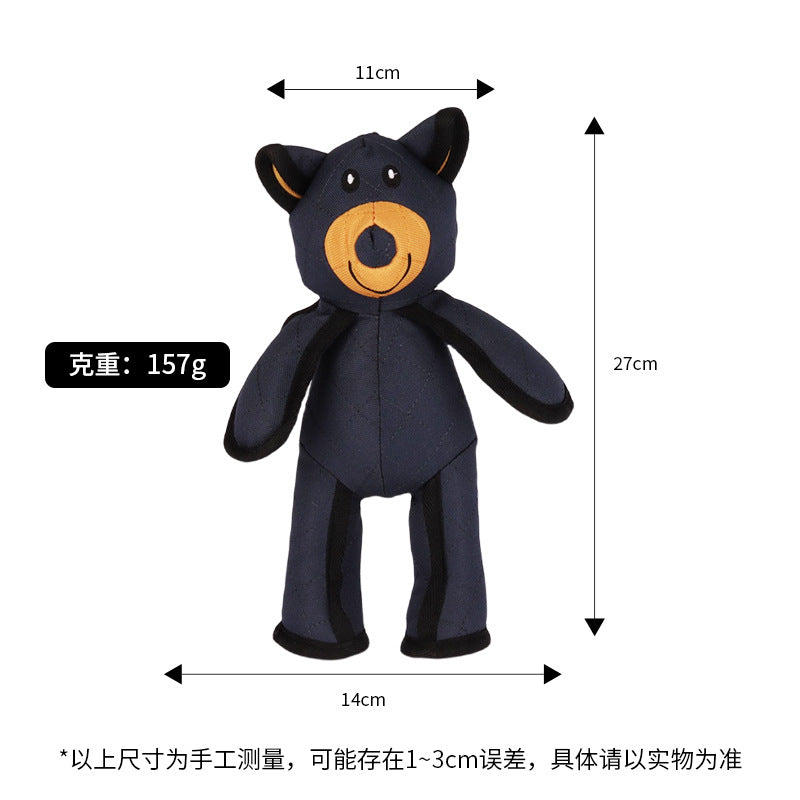 Powerful Bear Bite Resistant Oxford Cloth Dog Sound Grinding Teeth Companion Dog Toys Pet Supplies Companion Dolls