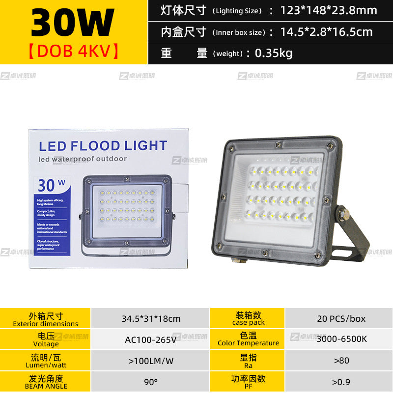 Cross-border outdoor waterproof led small apple floodlight, community garden light, billboard floodlight, construction site lighting