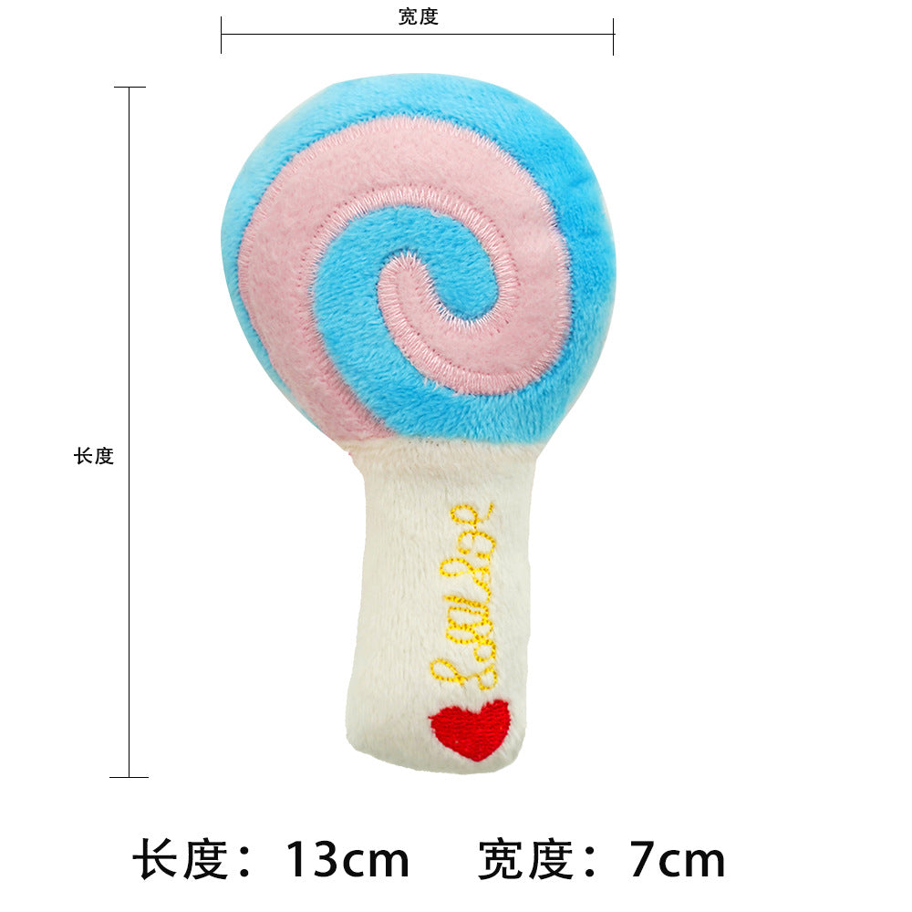 Plush dog French bulldog bite resistant ball rope sounding toy fruit cartoon animal cat cat pet supplies