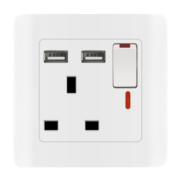 Switching power socket panel Household 86-type concealed panel British five-hole wall power USB socket panel