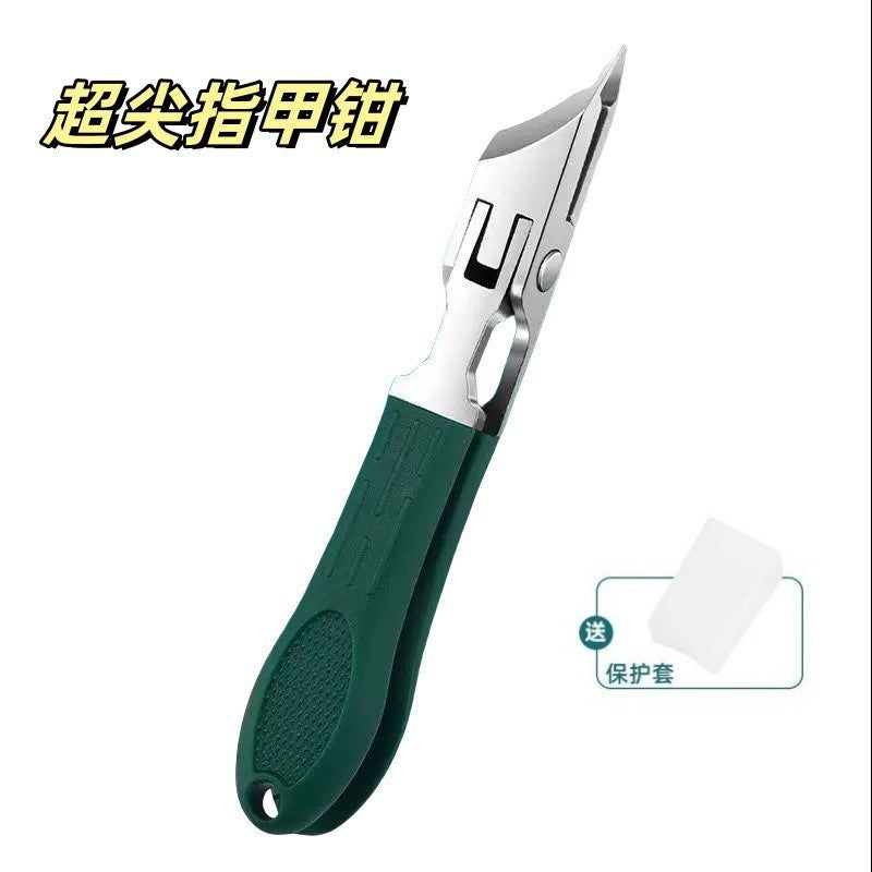 New super pointed fine oblique nail clipper rust steel large opening nail clippers gear switch nail groove clippers home manicure