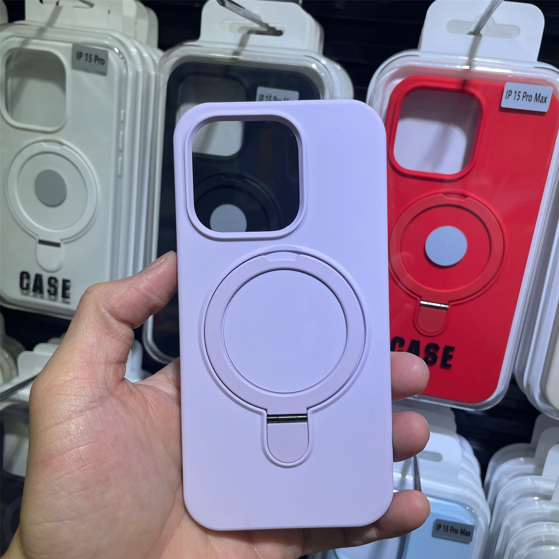 Applicable to Apple 15promax with magnetic bracket mobile phone case liquid silicone iPhone17 with fulcrum protective case