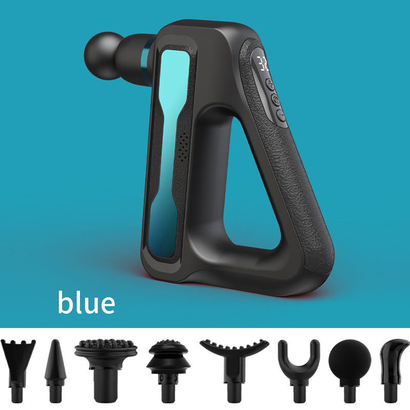 Cross-border fascia mini portable stretch multi-head muscle rechargeable massager household stretch high-frequency head fitness