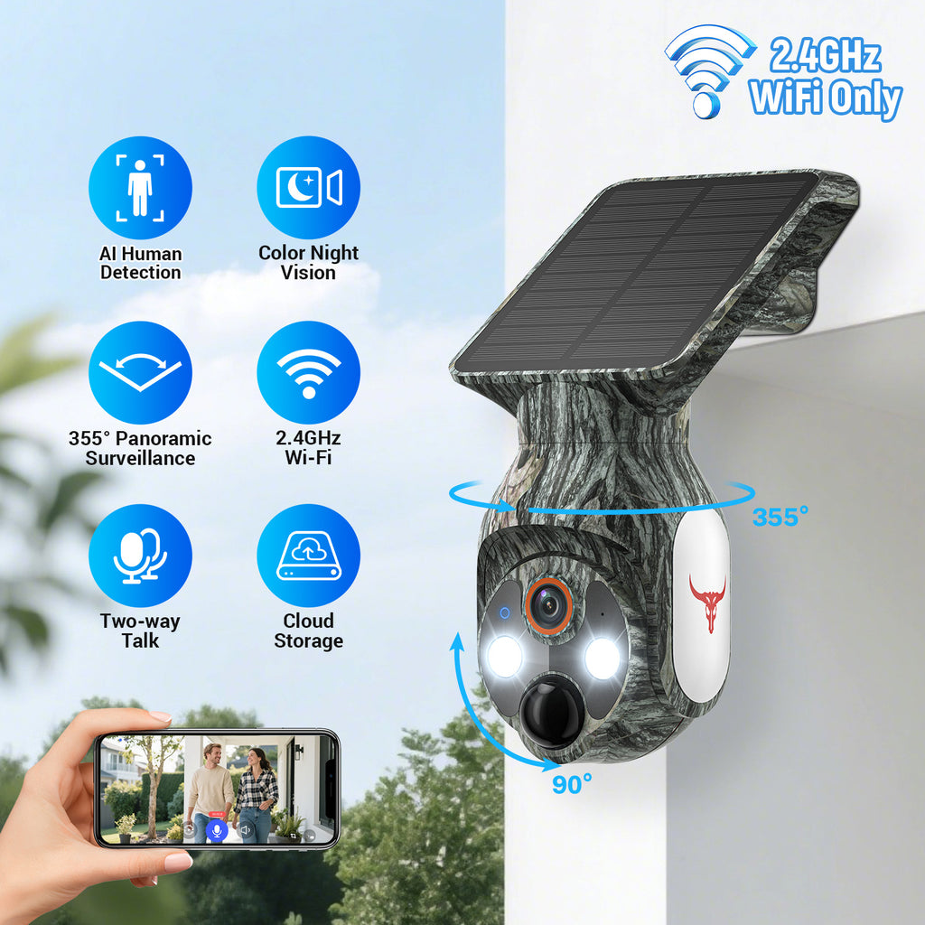 Intelligent Monitoring Low Power Camera Security Battery Wireless WiFi Remote Visual Intercom Humanoid Detection