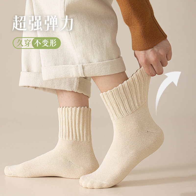 Autumn and winter cotton tube socks, winter warm tube socks, heating thickened socks, Maillard terry socks, floor socks