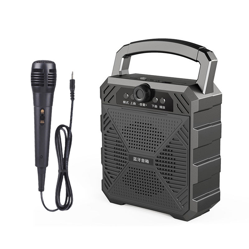 New Wireless Bluetooth Speaker Portable Square Dance Speaker Karaoke Home Subwoofer Voice Announcer