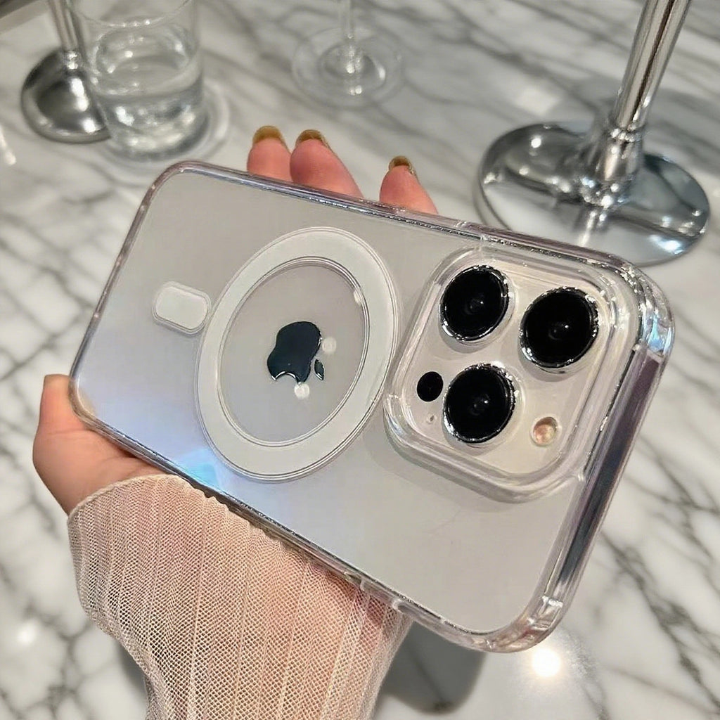 17Promax Magnetic case Transparent for Apple 16/15magsafe mobile phone case 14/13 2-in-1