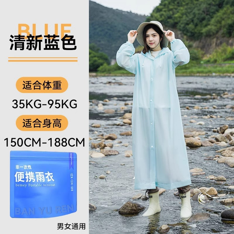 Manufacturer spot eva non-disposable raincoat adult average size long concert travel portable thickened poncho