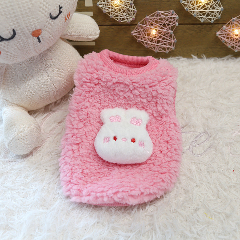 Petstyle glutinous rice dumplings milk dog clothes, cute fluffy puppy dog puppy kitten clothes, newborn cat