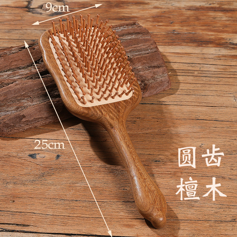 Sandalwood air cushion comb massage airbag comb head meridian wooden comb women's special long hair scalp home massage comb