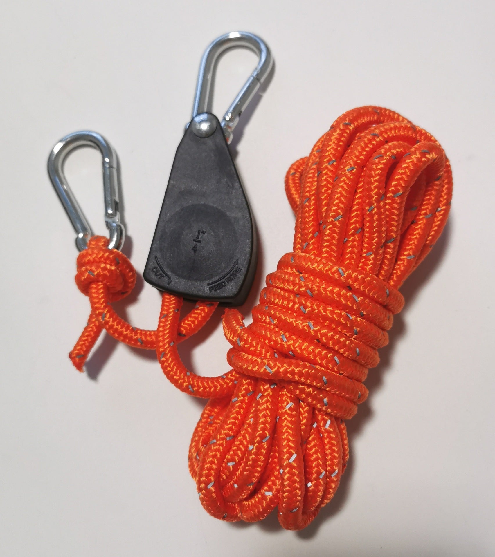 Outdoor camping canopy wind rope tent rope bold tensioner pulley buckle regulator reflective windproof rope lifting rope