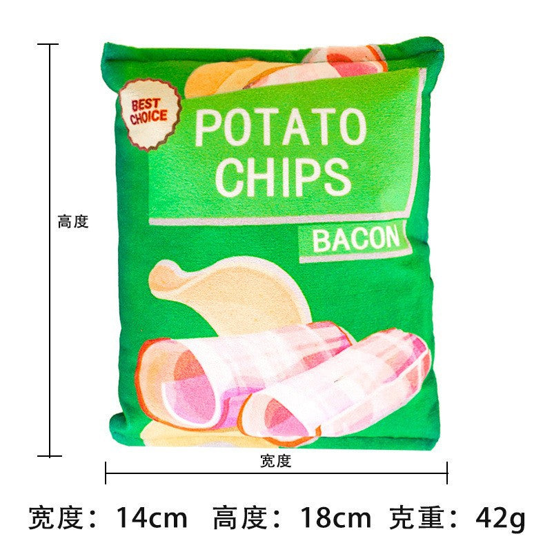 Plush dog French bulldog bite resistant ball rope sounding toy fruit cartoon animal cat cat pet supplies