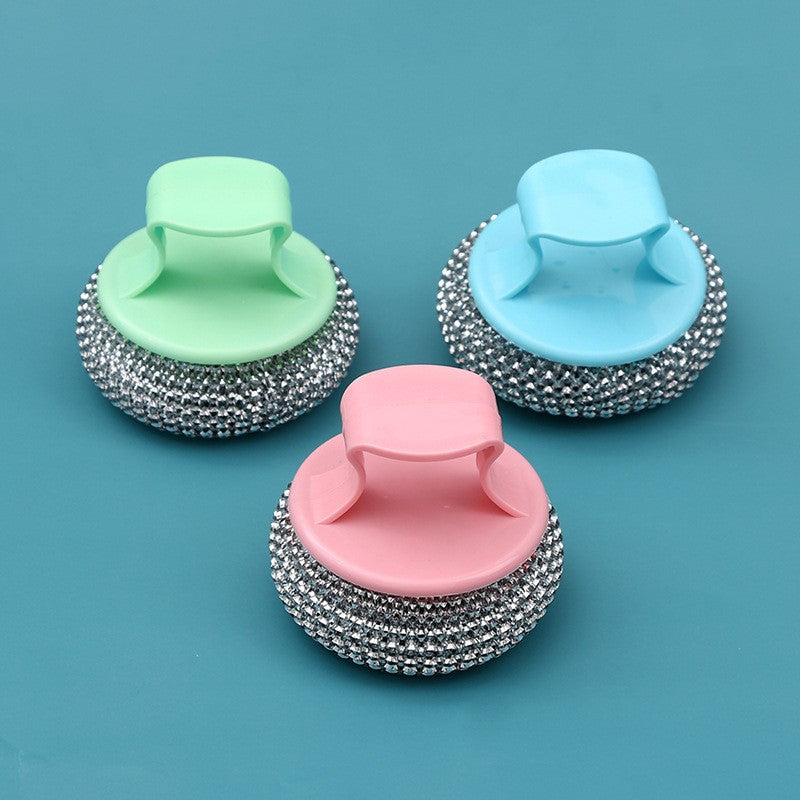 Steel ball brush pot cleaning ball dishwashing brush pot ball kitchen supplies decontamination pot brush wire ball factory direct sales