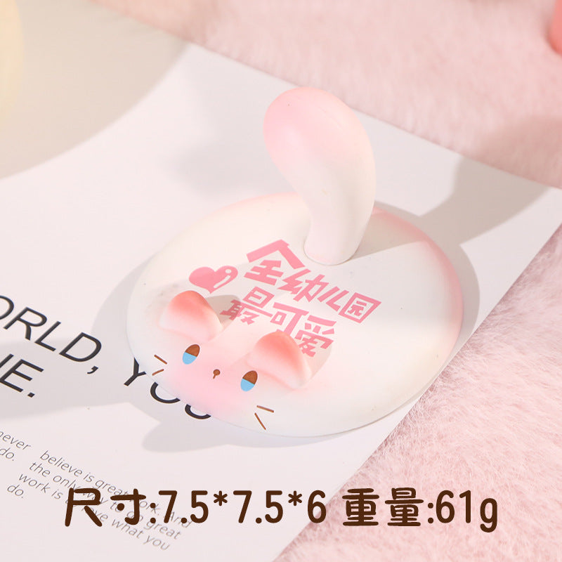 Cute creative design Meow Meow mobile phone holder A must-have artifact for home lazy people Mobile phone holder Vinyl desktop ornament