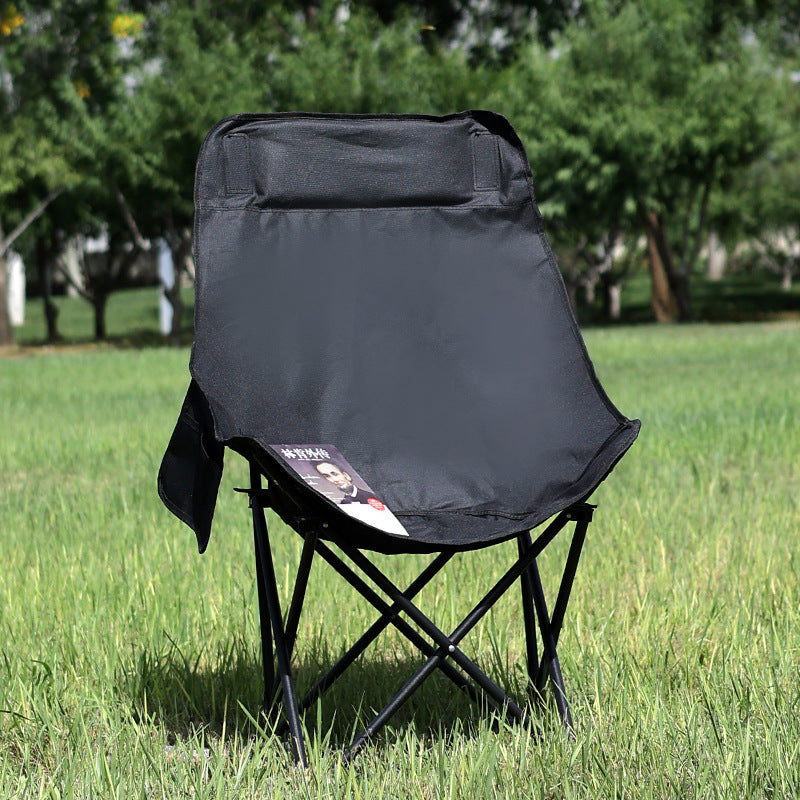Strictly selected high backrest moon chair outdoor folding Oxford cloth fishing chair camping portable storage chair folding chair