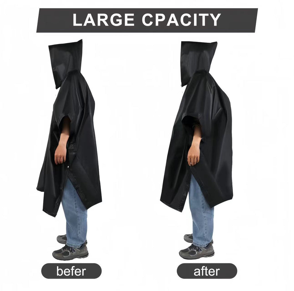 Non-disposable EVA cape raincoat outdoor adult travel concert portable multi-functional fashion poncho