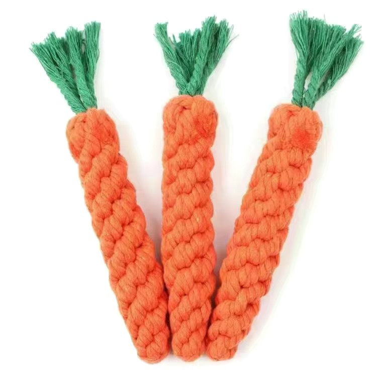 Dog Grinding Tooth Bite-resistant Cotton Rope Toy Small and Medium-sized Dog Dog Toy Knot Toy Frisbee Set Pet Supplies