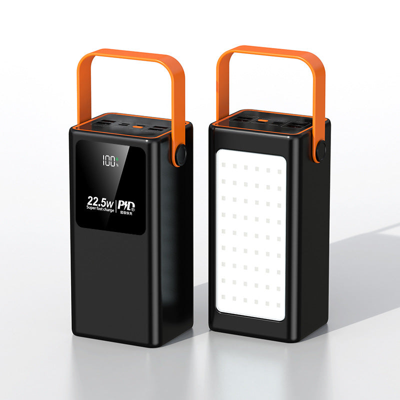 Cross-border wholesale fast charging convenient power bank large capacity outdoor camping durable mobile power supply can be customized logo