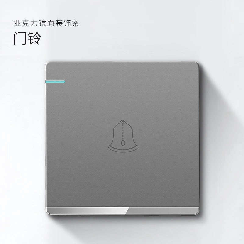 International plug, electrician switch socket 86 Household gray one-open 5-hole USB porous wall concealed panel